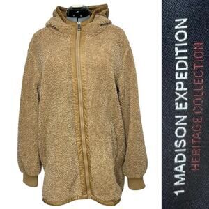 1 Madison Expedition Sherpa Teddy Jacket Heritage Collection Hooded Coat Sz: XL